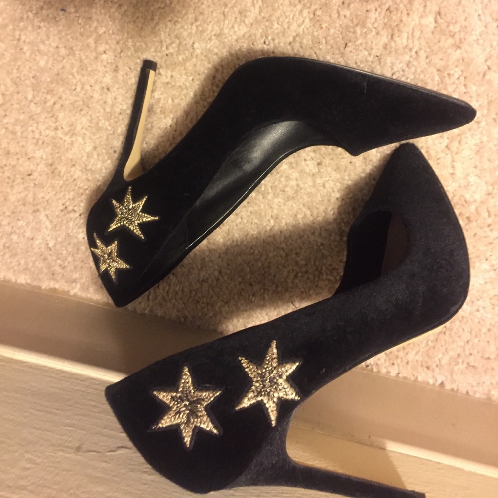 Suede/ velvet pumps